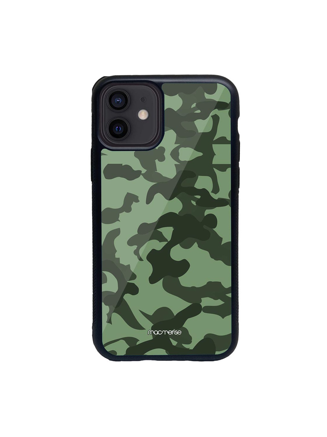 

Macmerise Black & Camo Green Glass iPhone 12 Mini Phone Case