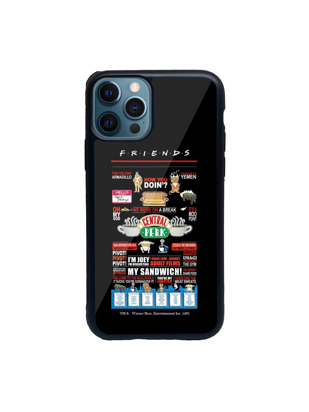 

macmerise Black & Red Friends Favorites iPhone 12 Pro Back Case