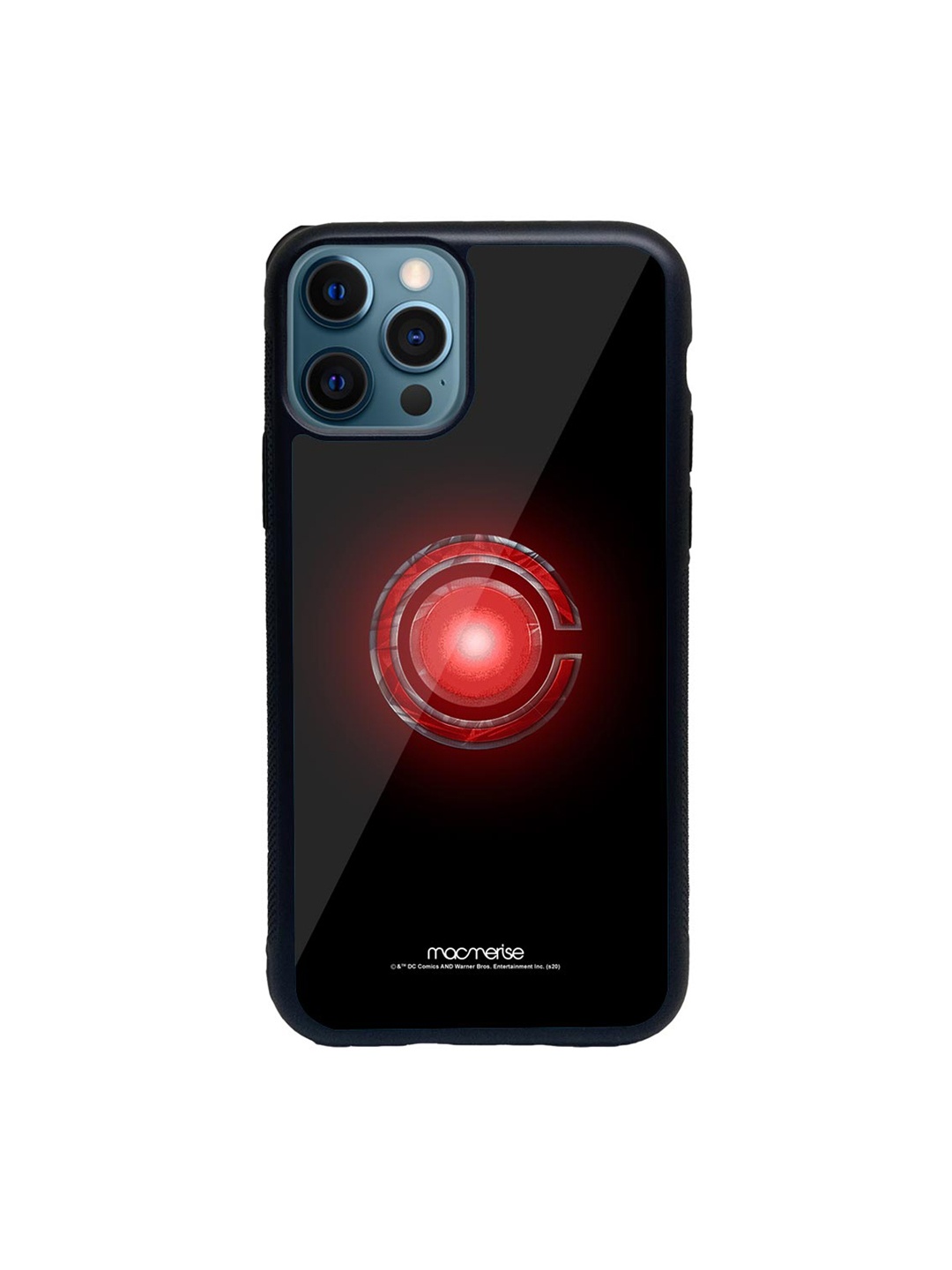 

macmerise Black & Red Logo Cyborg Glass iPhone 12 Pro Phone Case