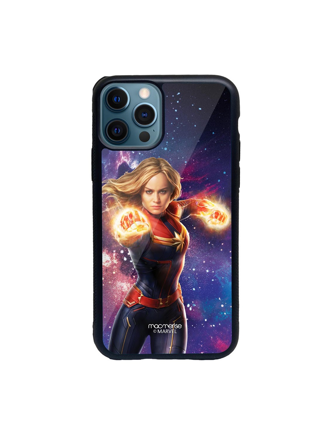 

Macmerise Purple & Red Fierce Captain Marvel Glass iPhone 12 Pro Phone Case