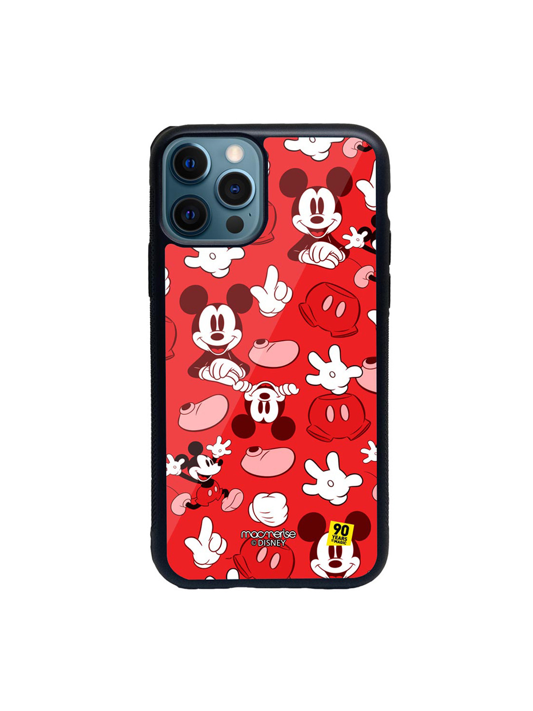 

macmerise Red & White Mickey classic Red Glass iPhone 12 Pro Phone Case