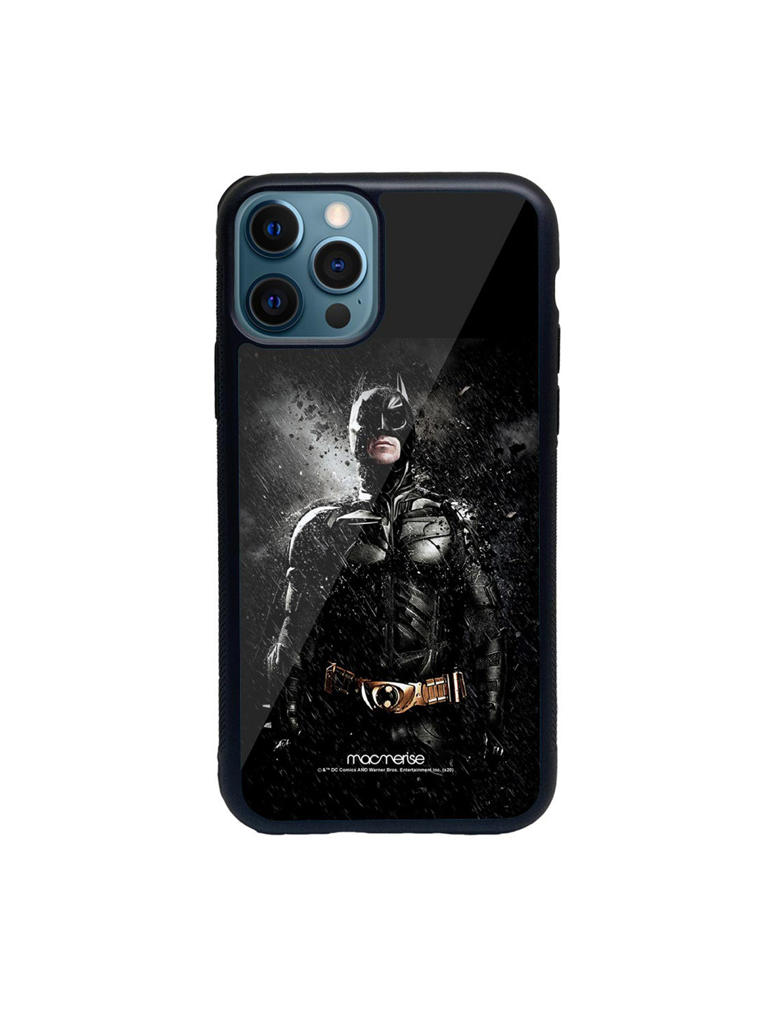 

macmerise Black & Grey Rise Of Batman Glass iPhone 12 Pro Phone Case