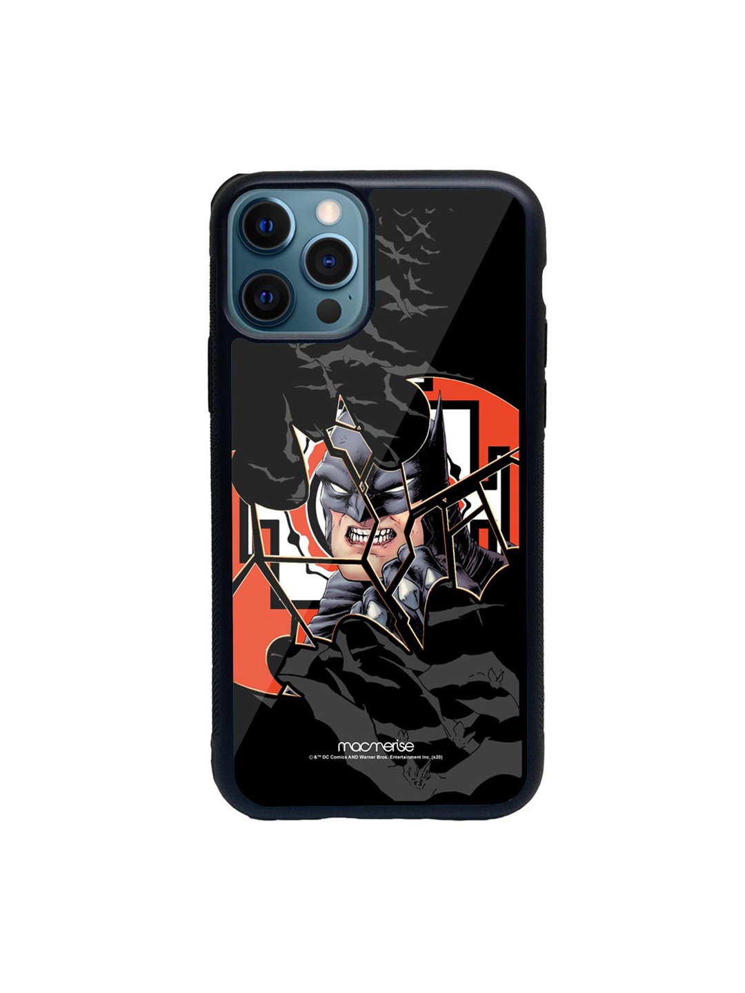 

macmerise Black & Grey Angry Bat Glass iPhone 11 Pro Max Phone Case