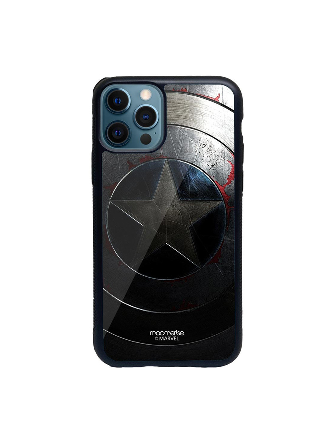 

macmerise Black & Grey Rusted Captains Shield iPhone 12 Pro Back Case