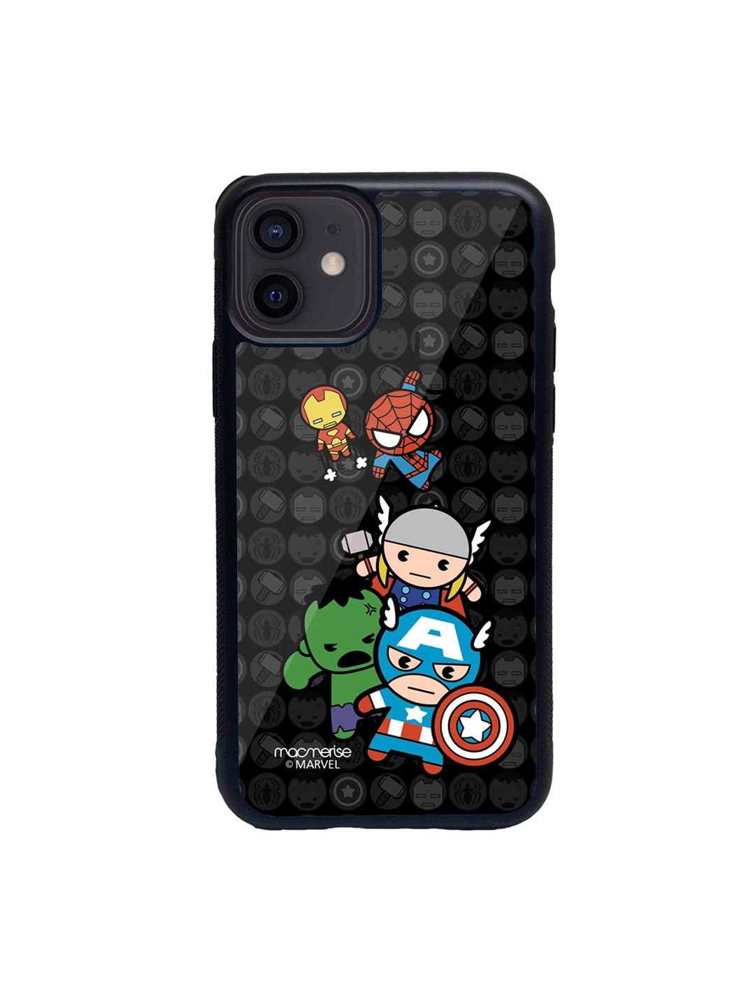

macmerise Grey & Green Kawaii Art Marvel Comics Glass iPhone 12 Mini Case