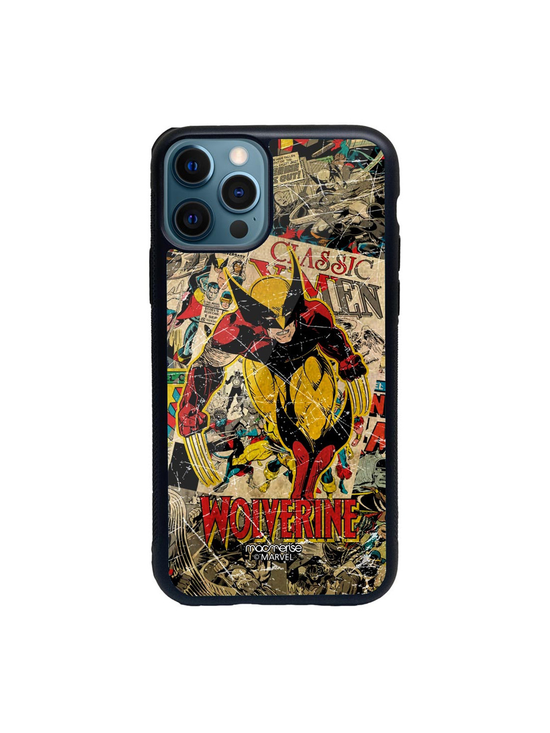 

macmerise Beige & Yellow Comic Wolverine Printed iPhone 12 Pro Max Back Case