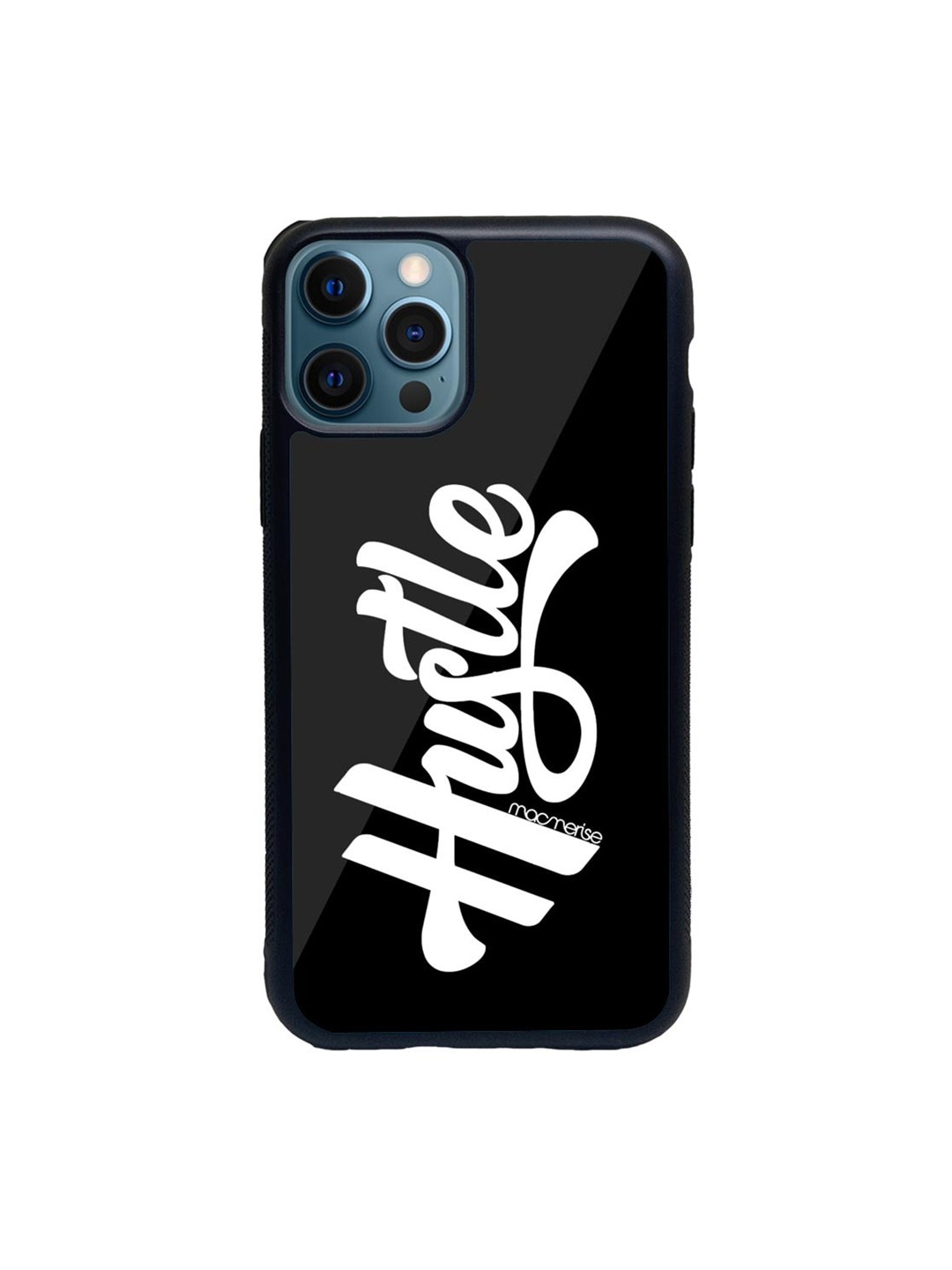 

macmerise Black & White Hustle Printed iPhone 12 Pro Back Case