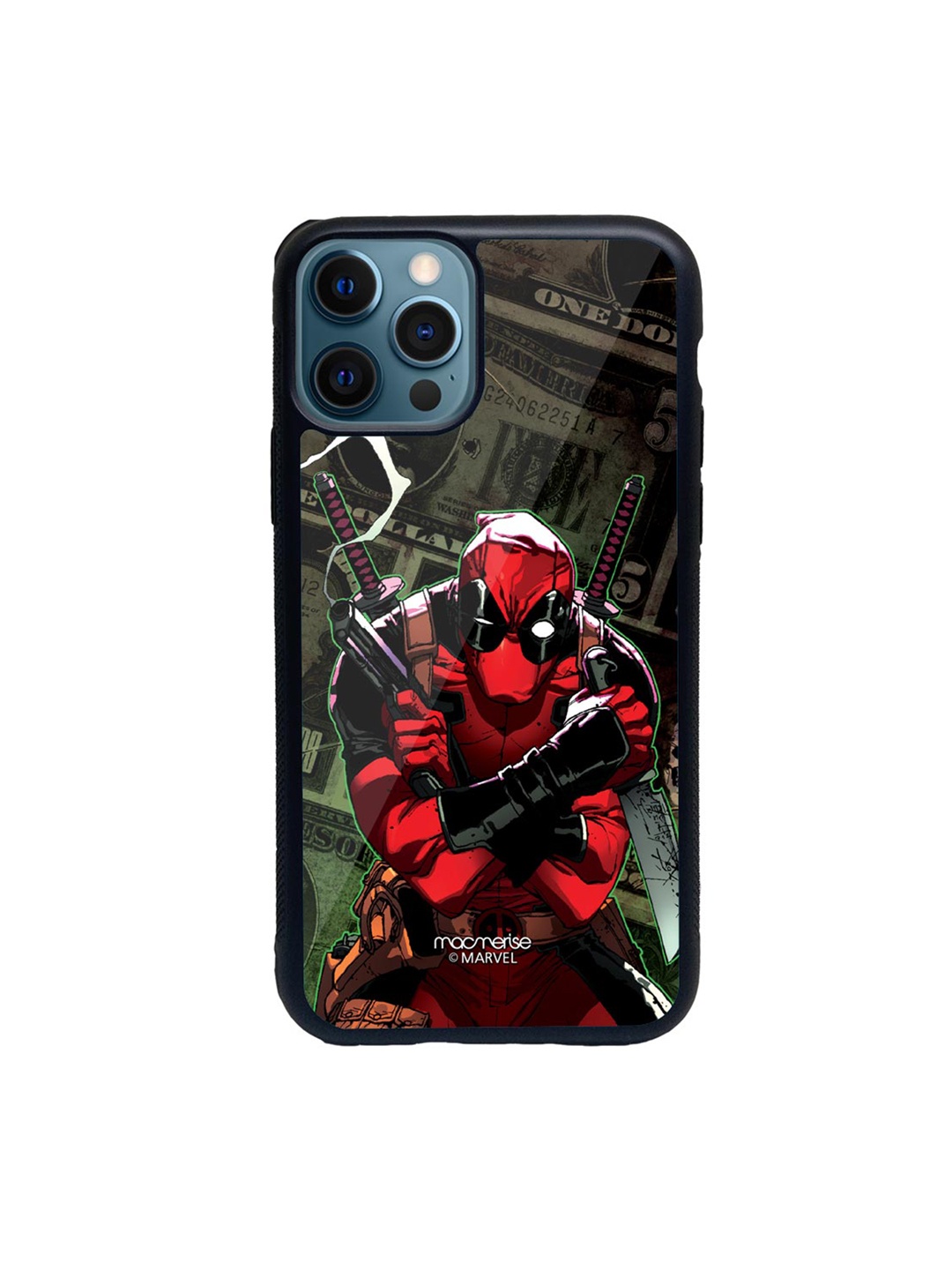 

macmerise Green & Red Deadpool Dollar Glass iPhone 12 Pro Max Case