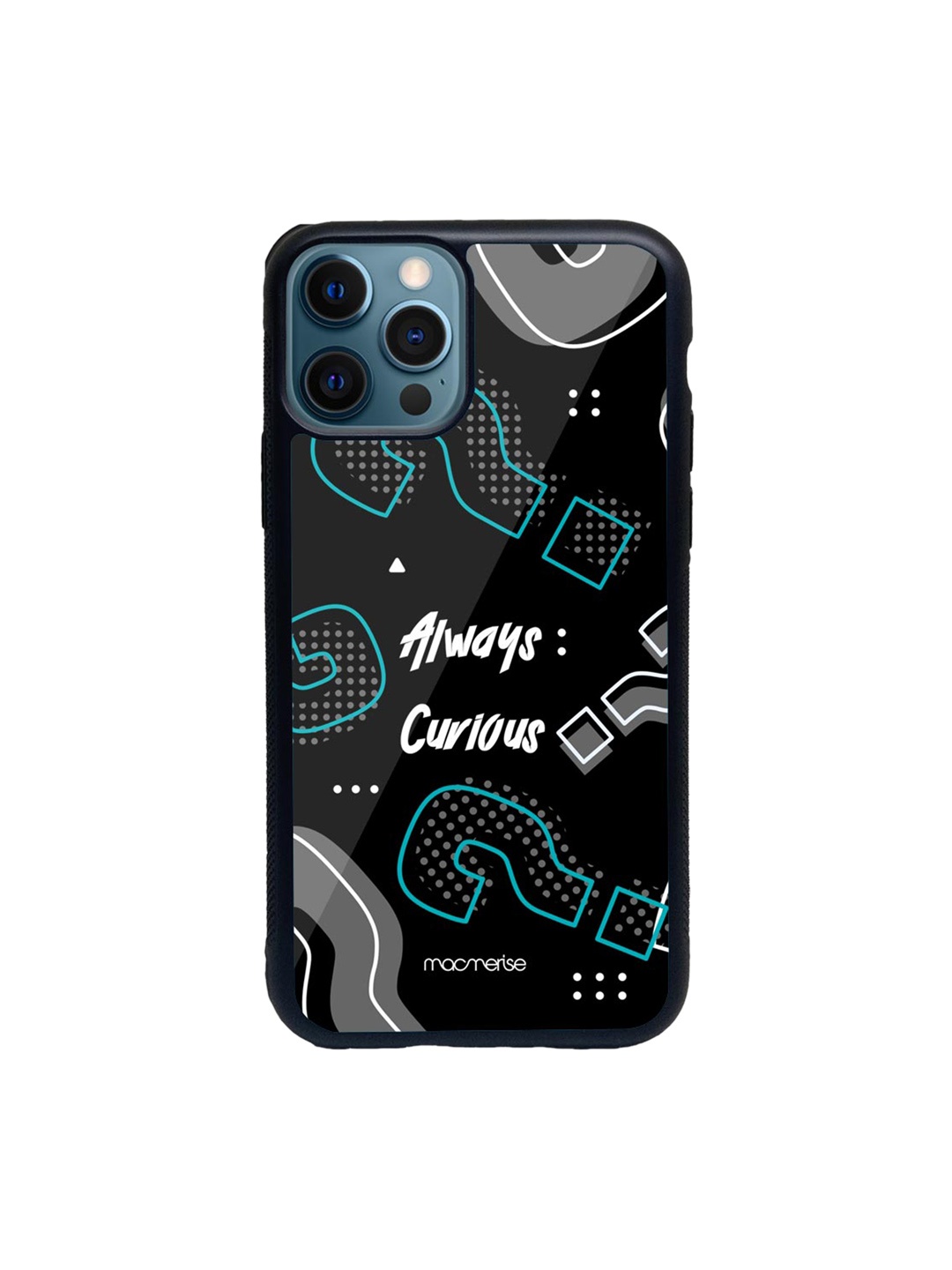 

macmerise Black & White Always Curious iPhone 12 Pro Back Case