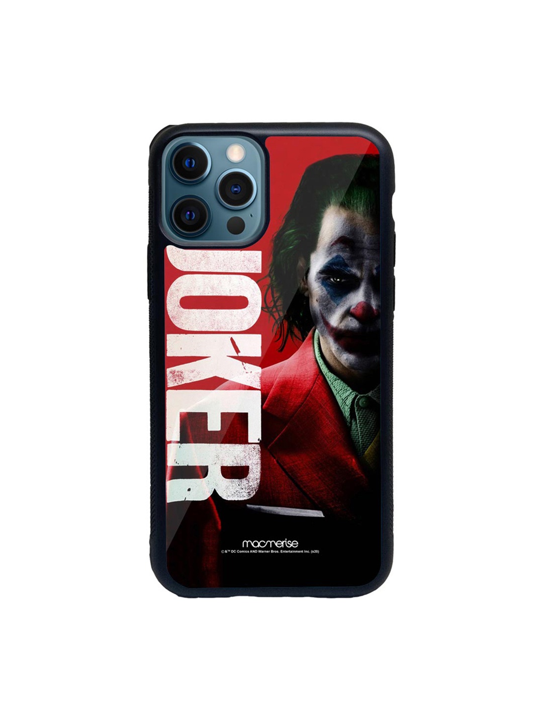 

Macmerise Red & Silver Clown Prince Glass iPhone 12 Pro Phone Case, Black