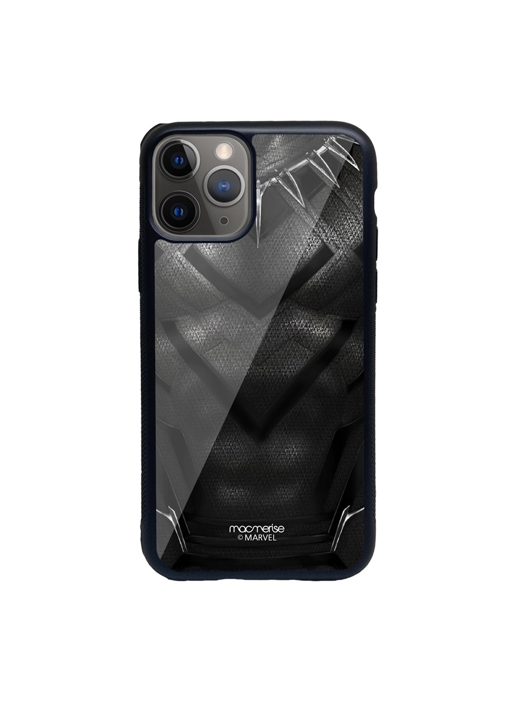 

macmerise Black & Grey Suit Up Black Panther Printed iPhone 11 Pro Max Back Case