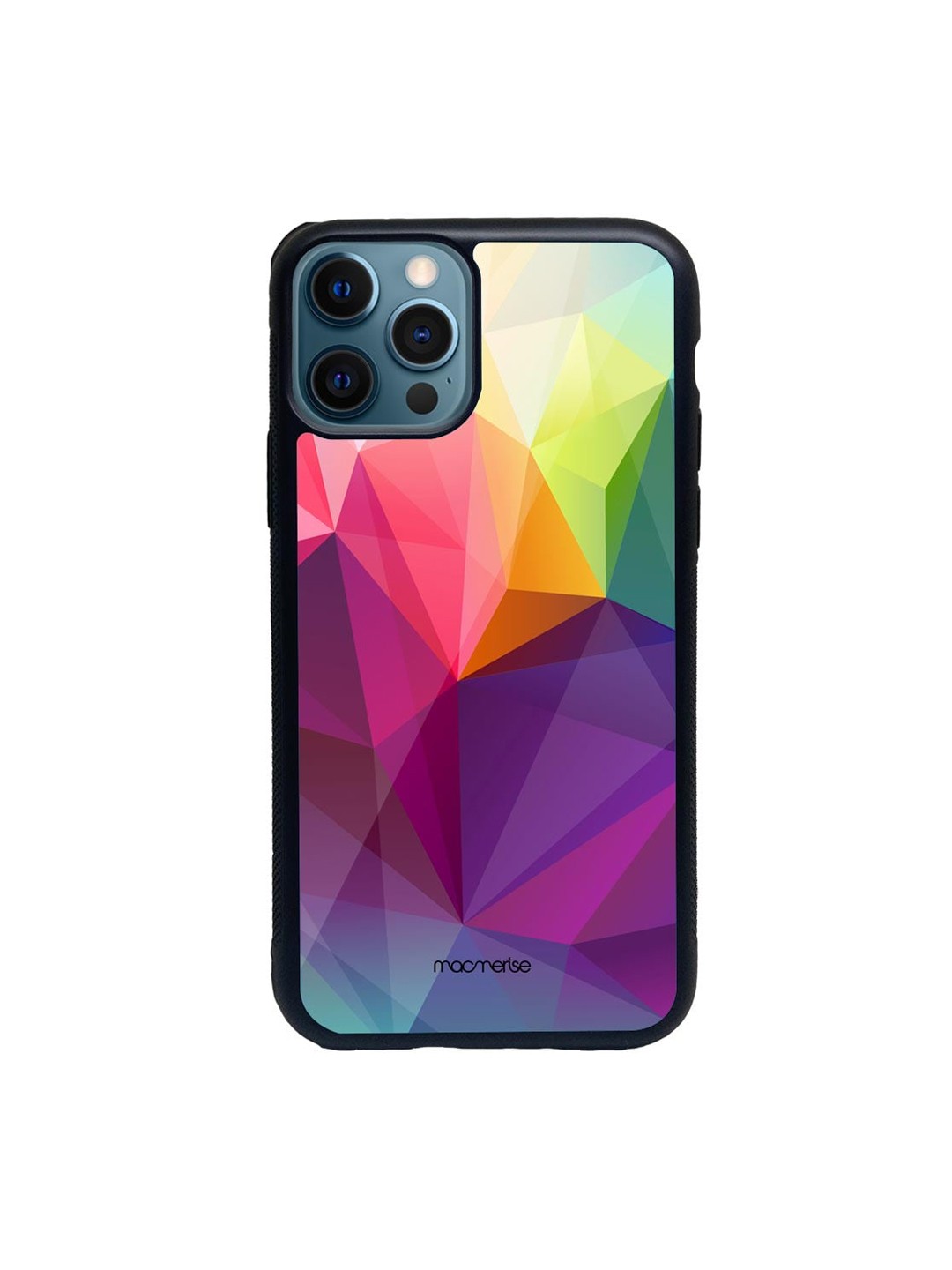 

macmerise Black & Purple Crystal Art iPhone 12 Pro Back Case