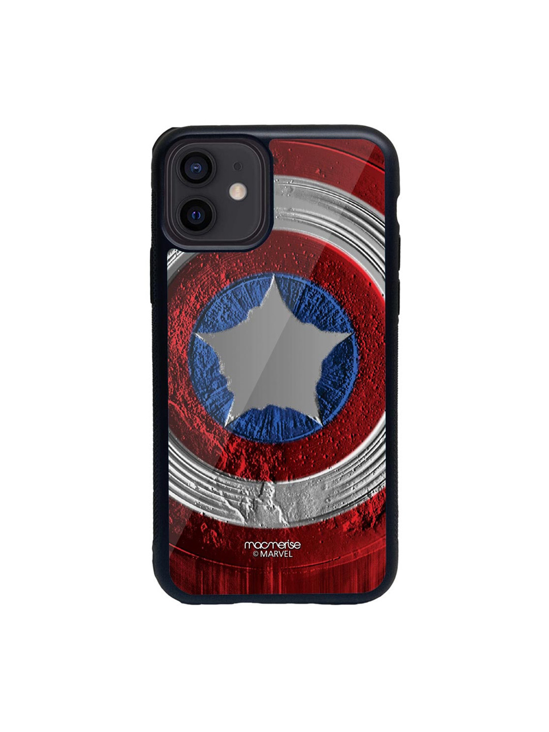 

macmerise Red & Blue Stoned Shield Glass iPhone 12 Mini Case