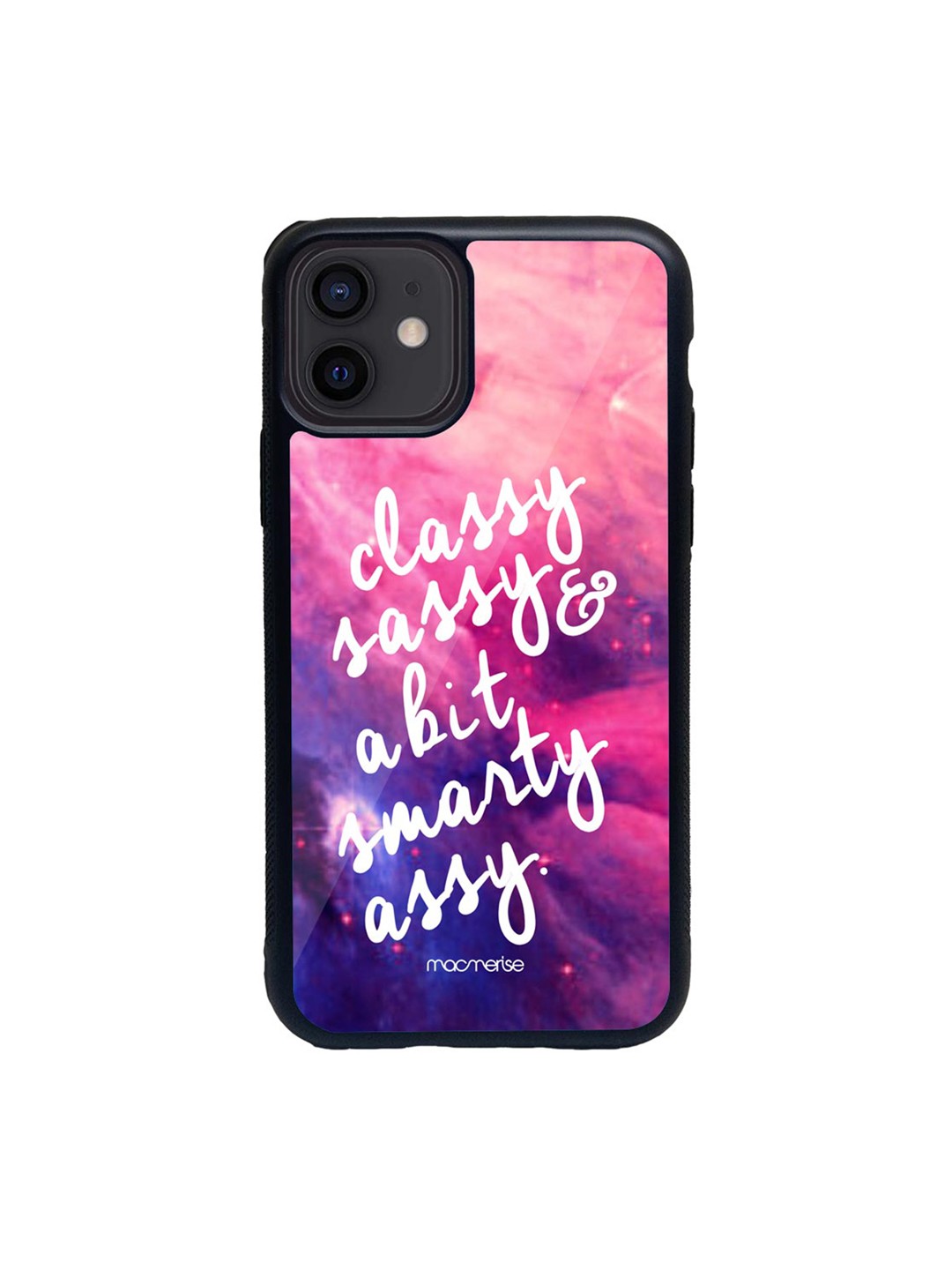 

macmerise Pink & Blue Smarty Assy Printed iPhone 12 Back Case
