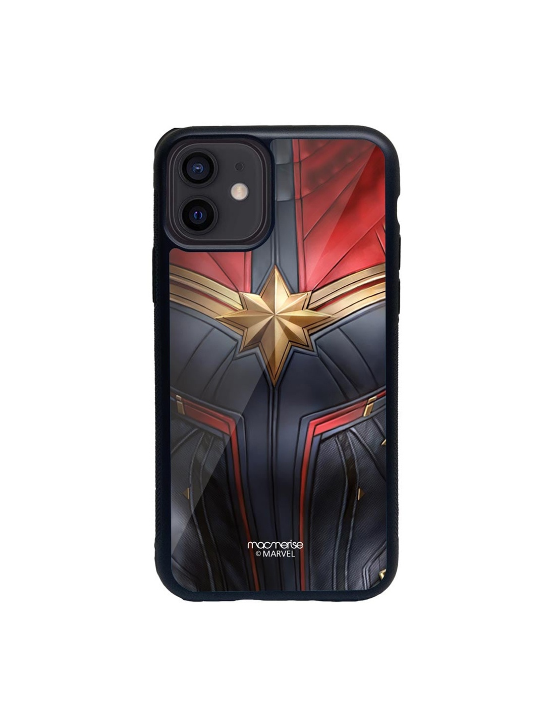 

macmerise Red & Grey Suit Up Captain Marvel Printed iPhone 12 Back Case