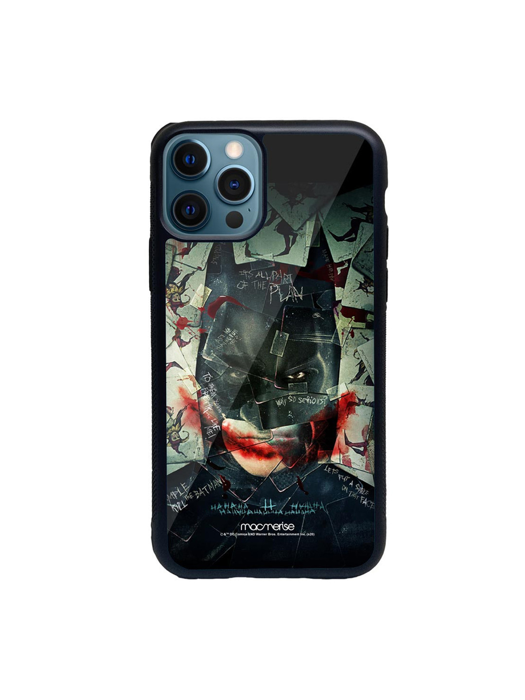 

macmerise Black & Grey Bat Joker Printed iPhone 12 Pro Max Back Case