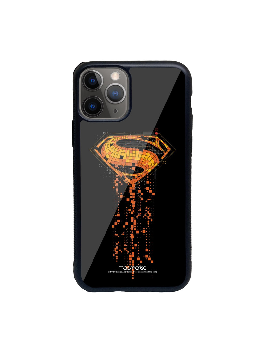 

macmerise Black & Orange Superman Mosaic iPhone 11 Pro Max Back Case