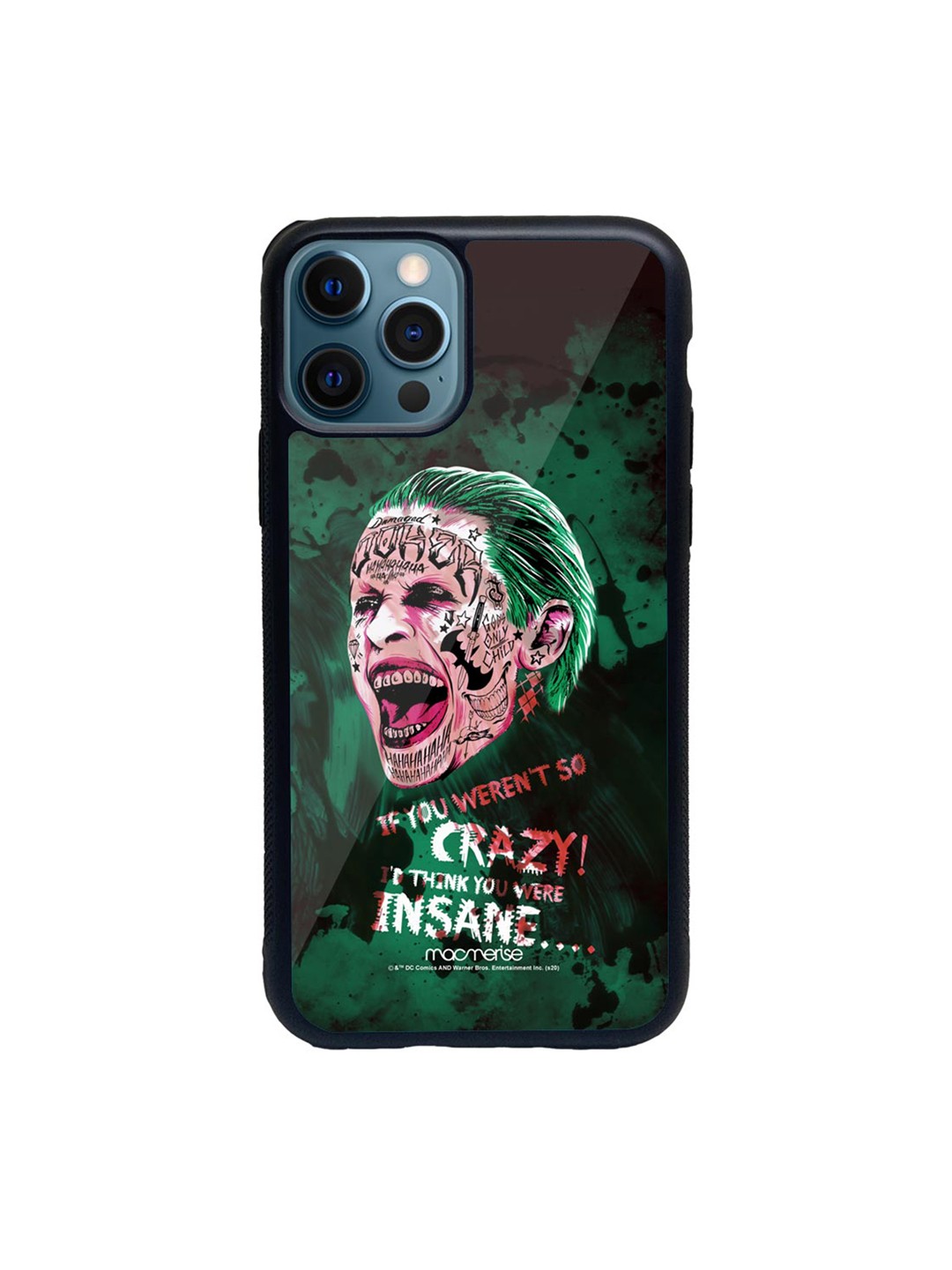 

macmerise Black & Green Crazy Insane Joker iPhone 12 Pro Max Back Case