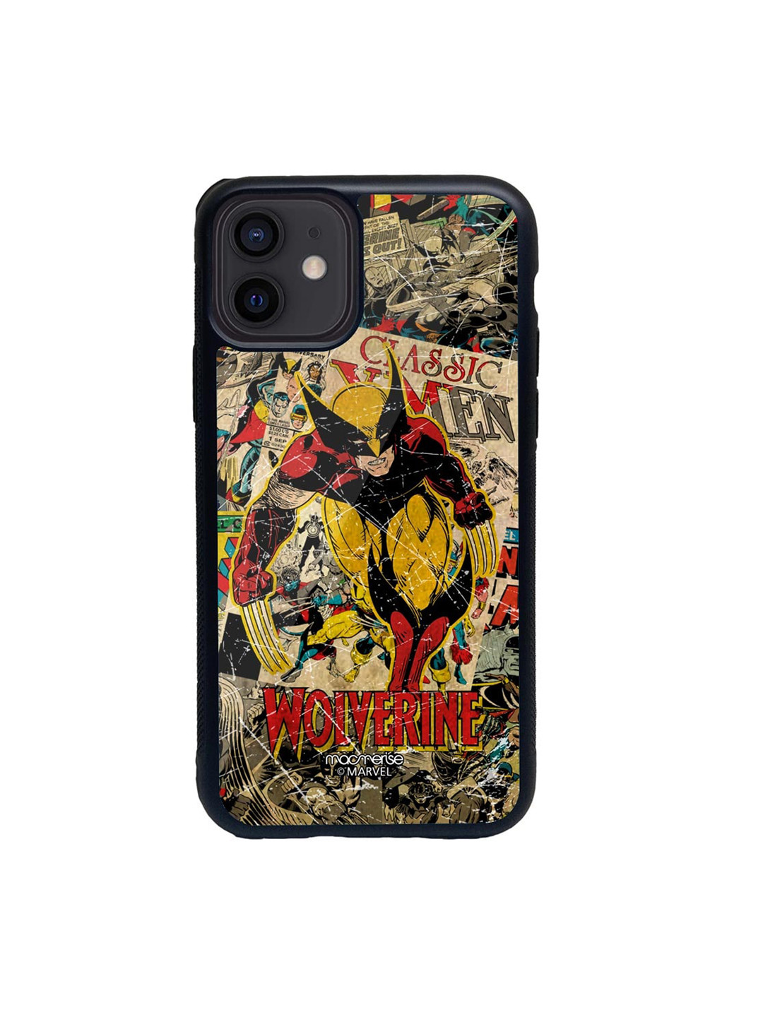 

macmerise Black & Red Comic Wolverine Glass iPhone 12 Mini Phone Case