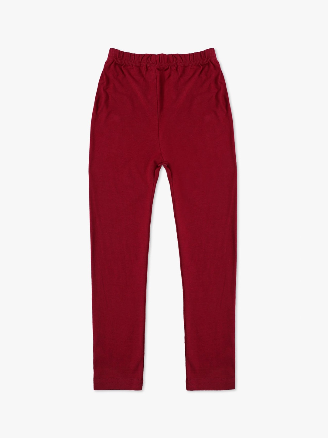 

DIAZ Girls Maroon Solid Ankle-Length Leggings