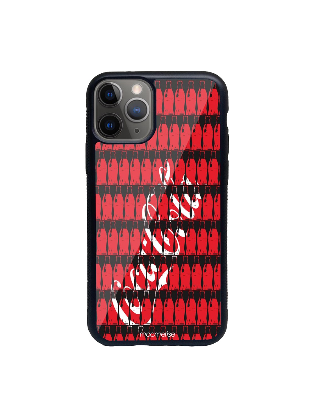 

macmerise Red & Black Coke Bottles Glass iPhone 11 Pro Phone Case
