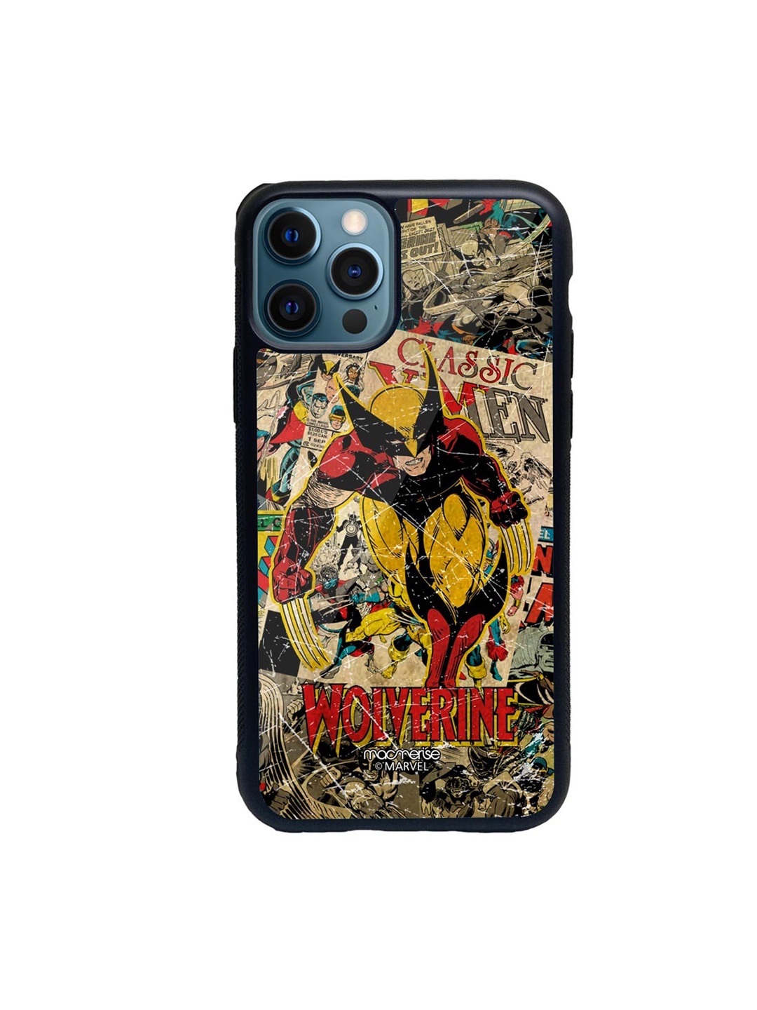 

macmerise Black & Yellow Comic Wolverine Glass iPhone 12 Pro Phone Case