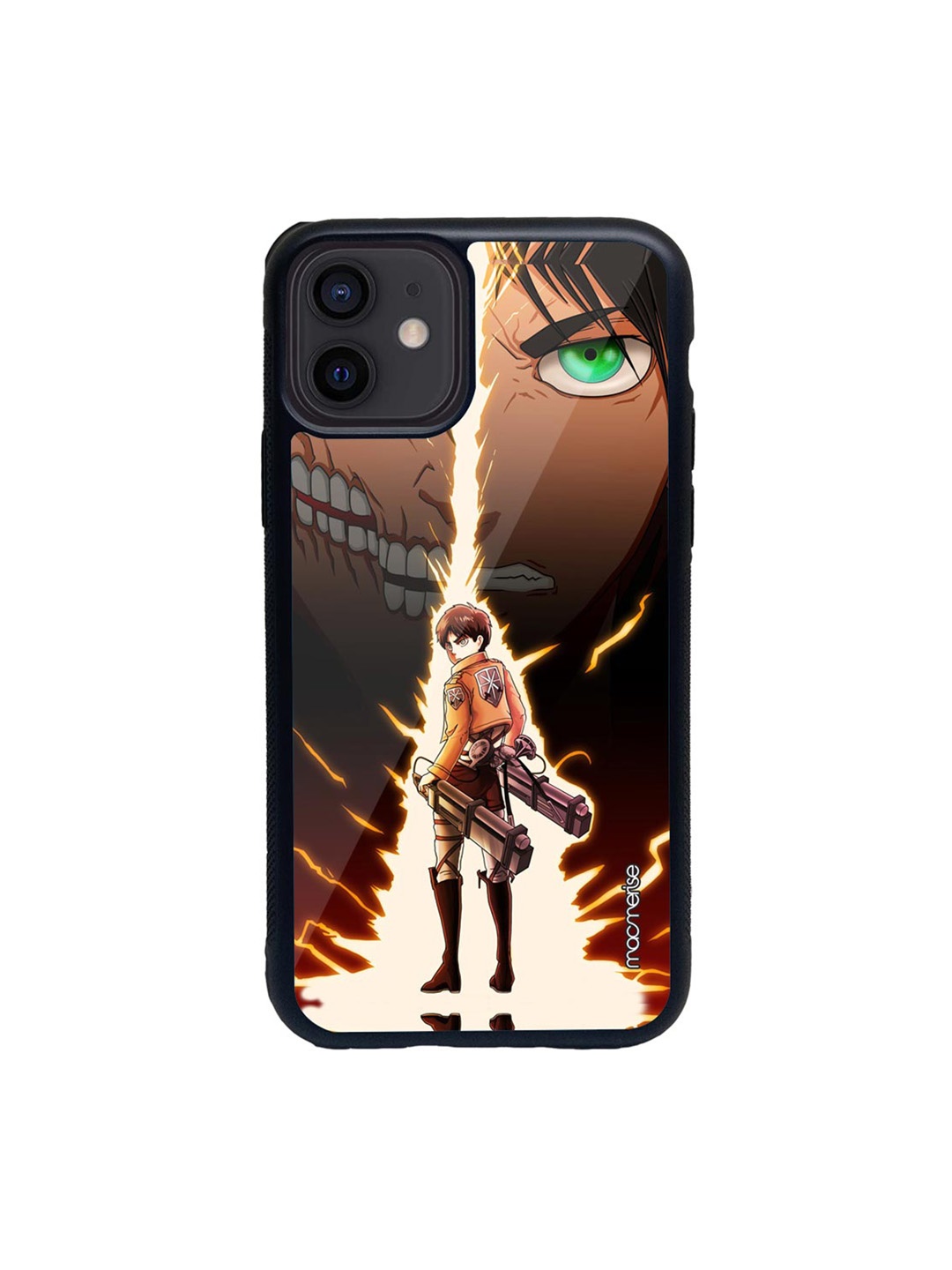 

macmerise Black & Brown Titan Jaeger Printed iPhone 12 Back Case