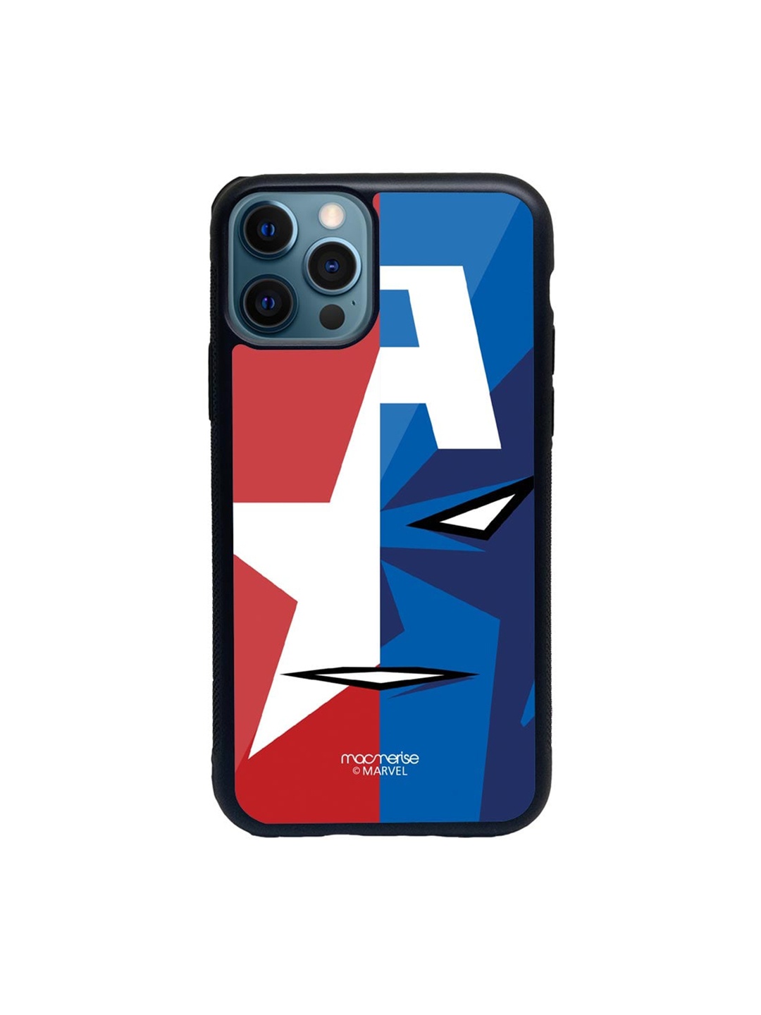 

macmerise Blue & Red Face Focus Captain America iPhone 12 Pro Max Back Case