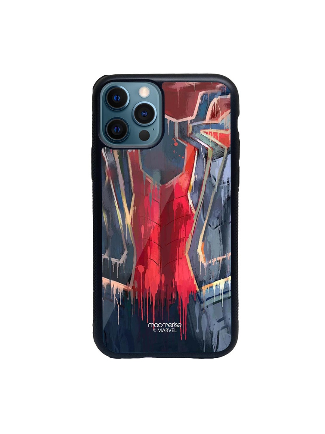 

macmerise Red & Grey Grunge Suit Spidey Printed iPhone 12 Pro Back Case
