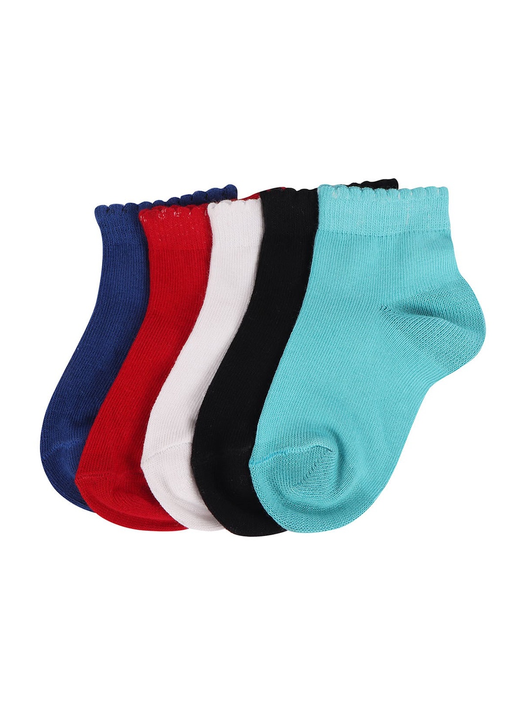 

MARC Infant Kids Pack of 5 Assorted Ankle-Length Socks, Multi