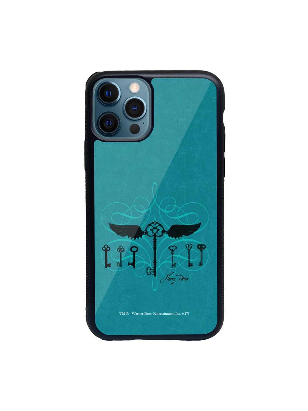 

macmerise Teal Blue & Black Harry Potter Keys Printed iPhone 12 Pro Back Case