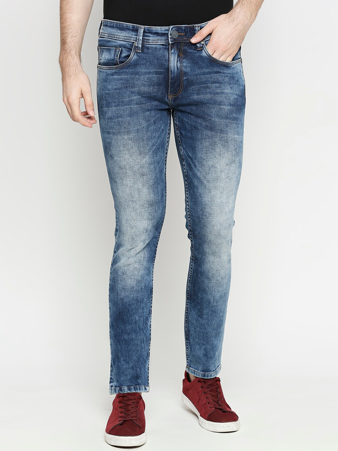 Basics Men Blue Super Skinny Fit Jeans