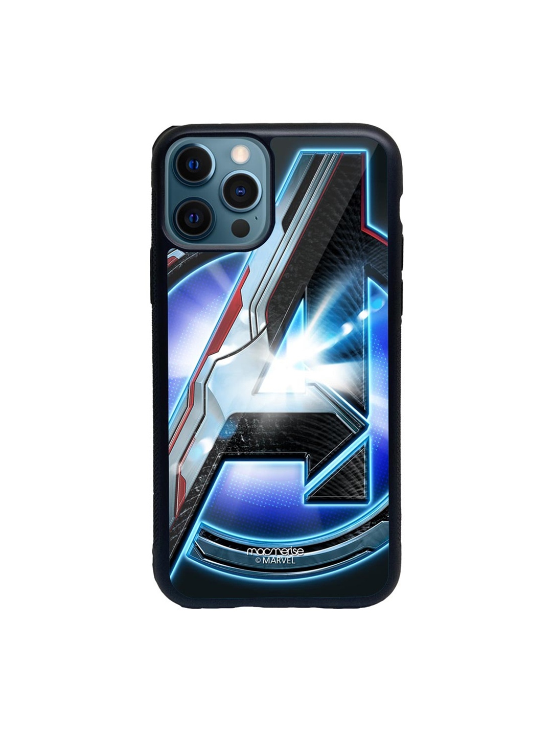 

macmerise Black & Blue Endgame Logo Printed iPhone 12 Pro Max Back Case
