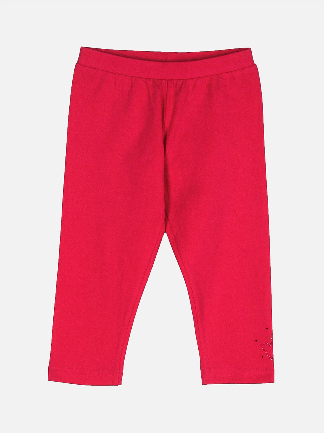 

Peppermint Infant Girls Fuchsia Pink Solid Ankle-Length Leggings