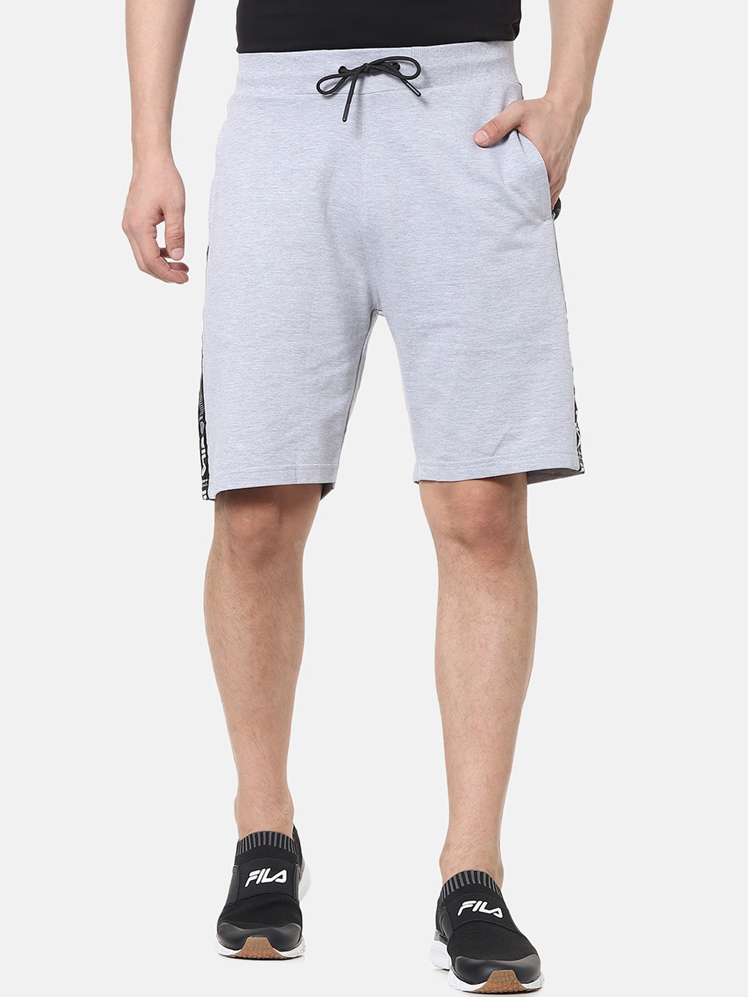 

FILA Men Grey Solid Regular Fit Sports Shorts