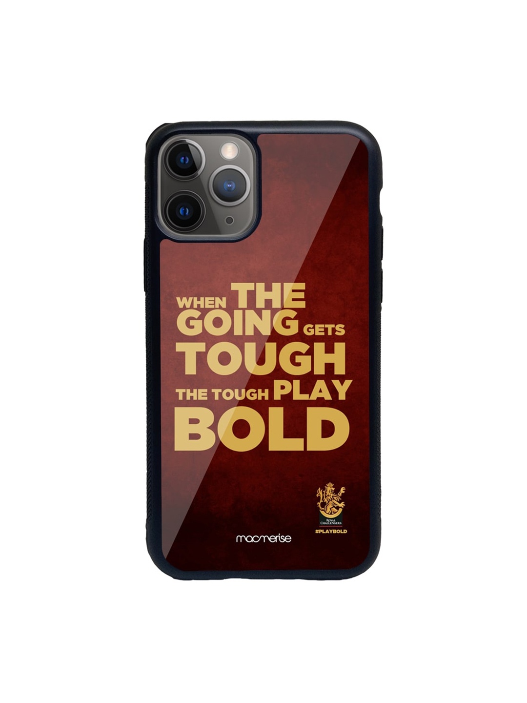 

macmerise Maroon & Yellow Tough Play Bold Printed iPhone 11 Pro Back Case