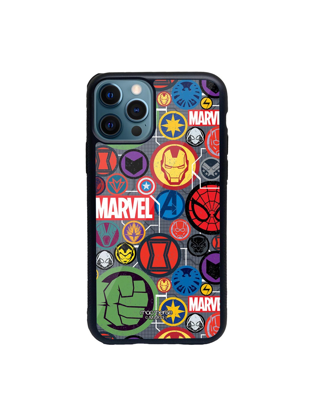 

macmerise Red & White Marvel Iconic Mashup Glass iPhone 12 Pro Phone Case