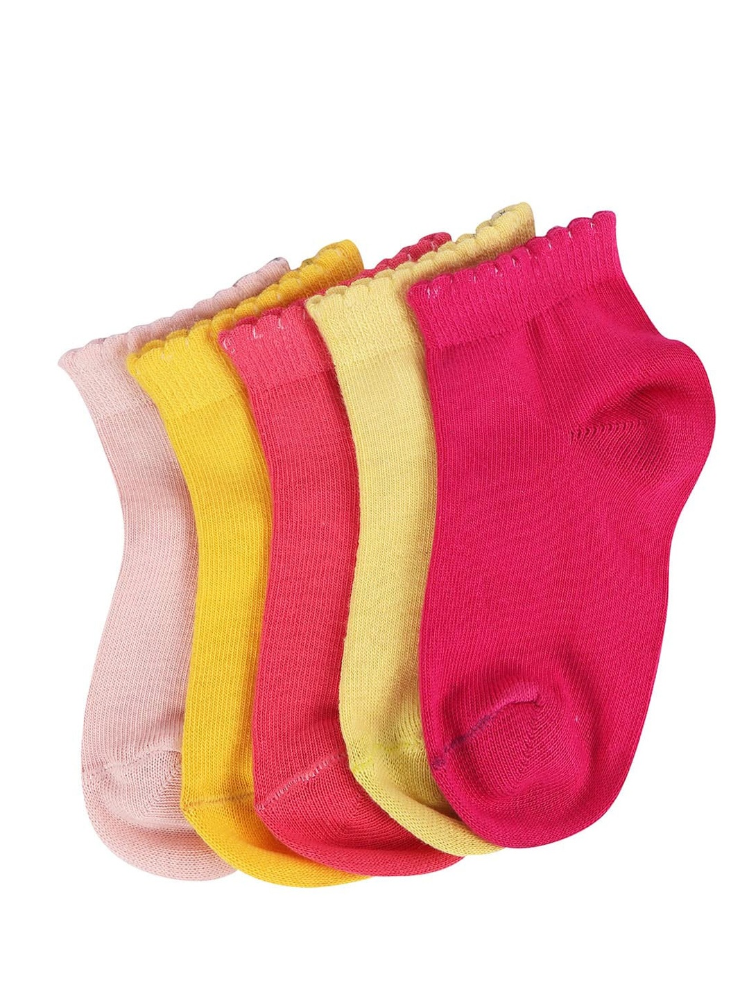

MARC Girls Pack Of 5 Assorted Ankle-Length Socks