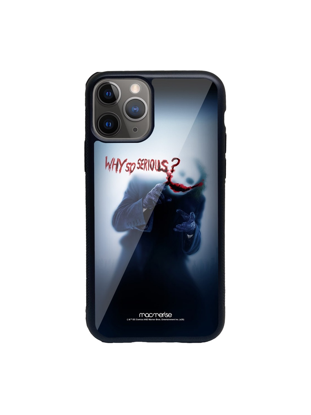 

macmerise Grey & Black Why So Serious Glass iPhone 11 Pro Max Phone Case