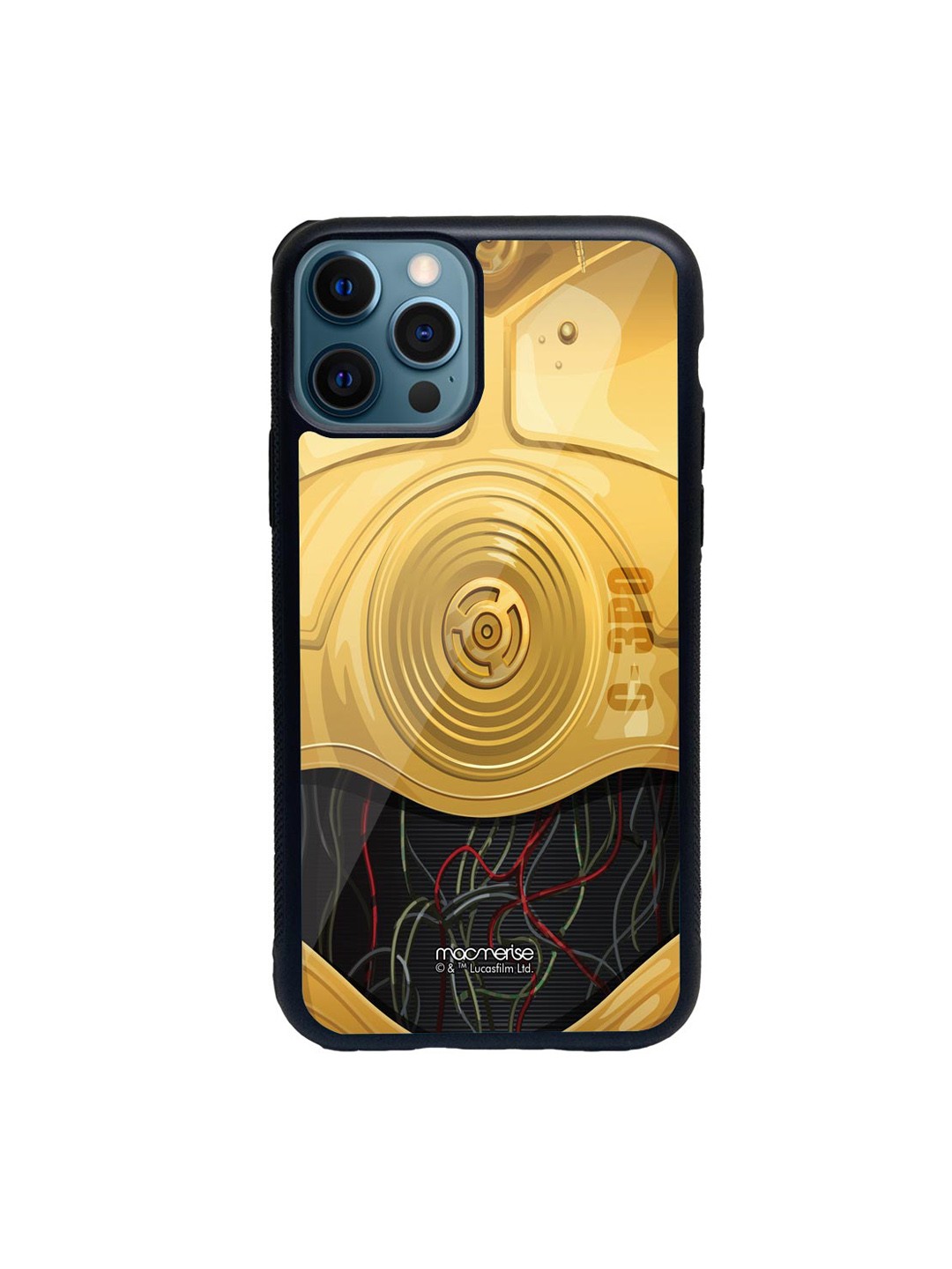 

macmerise Black & Gold-Toned Attire C3PO iPhone 12 Pro Max Back Case