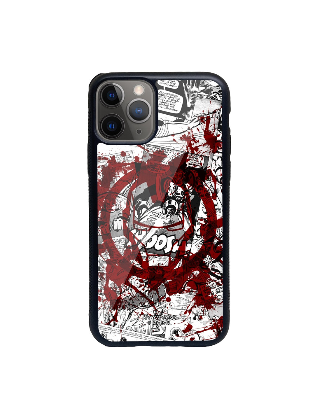 

macmerise Black & White Splash Out Ironman iPhone 11 Pro Max Back Case