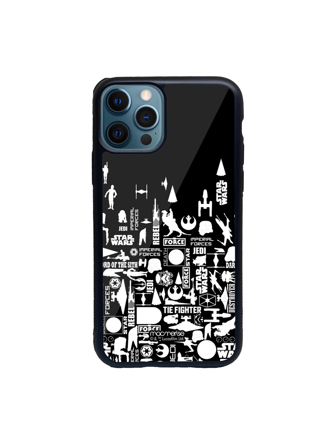 

macmerise Black & White Star Wars Era Printed iPhone 12 Pro Back Case