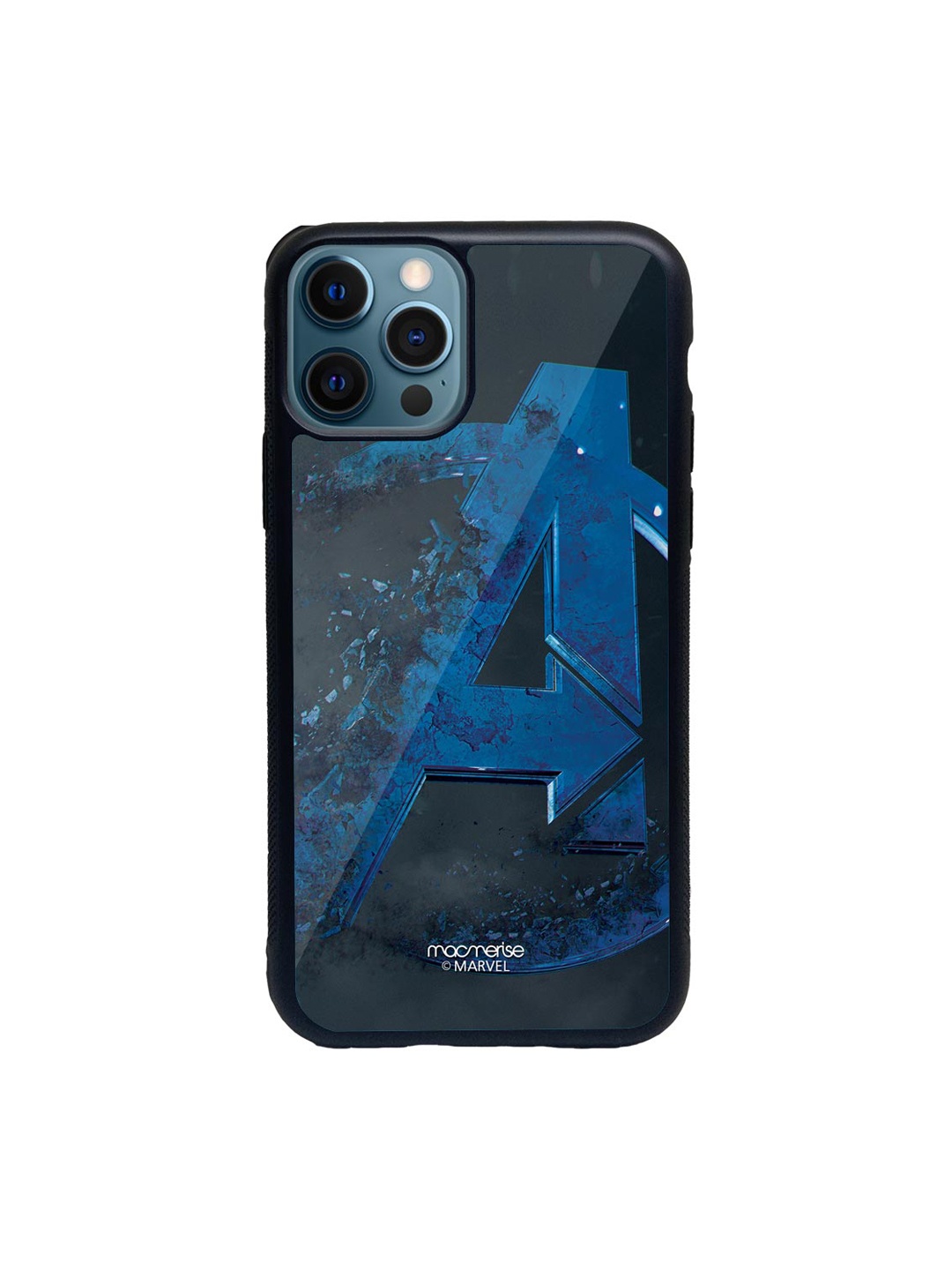 macmerise Black & Blue Endgame Logo iPhone 12 Pro Max Back Case