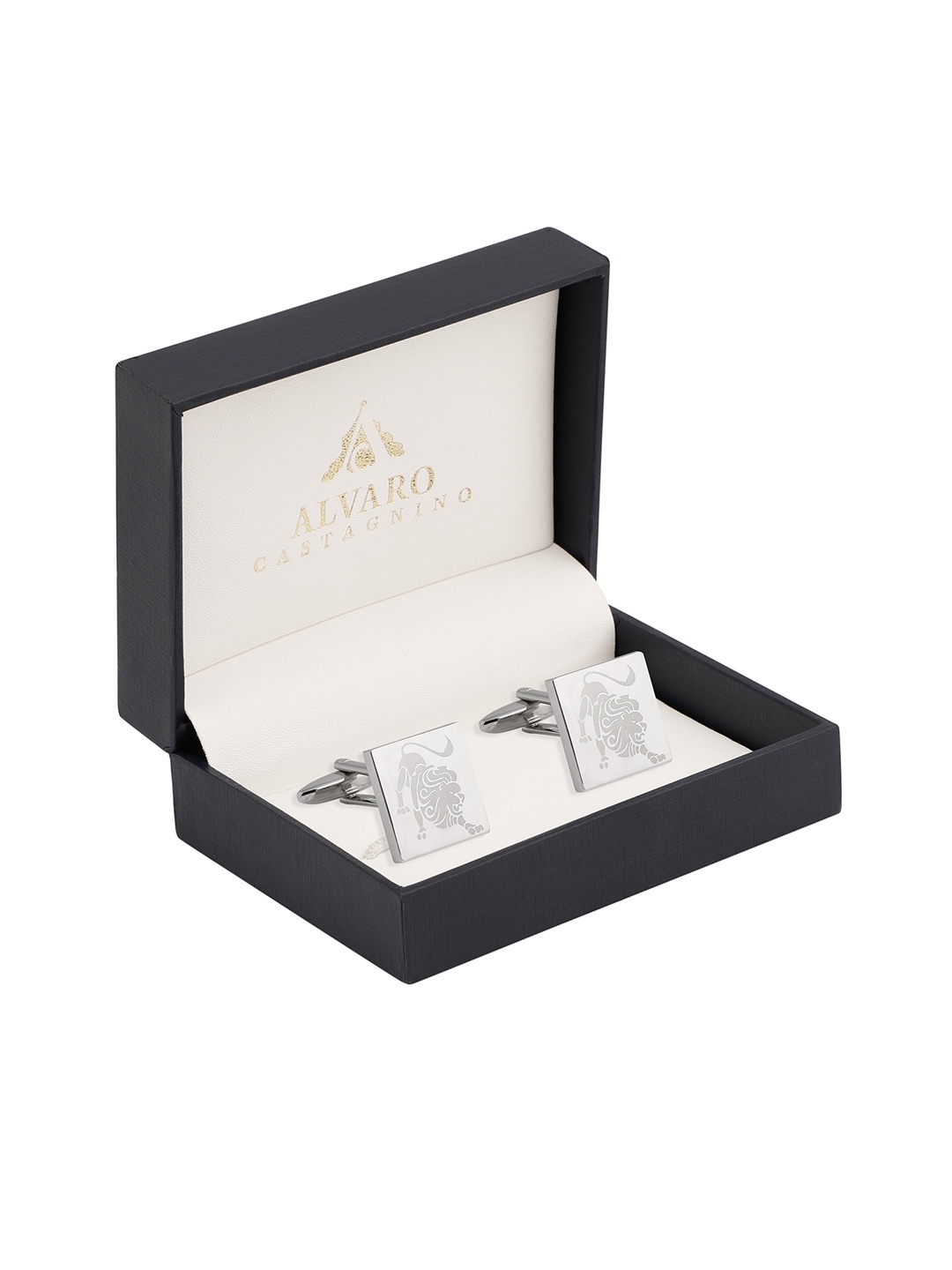

Alvaro Castagnino Silver-Toned Square Cufflinks