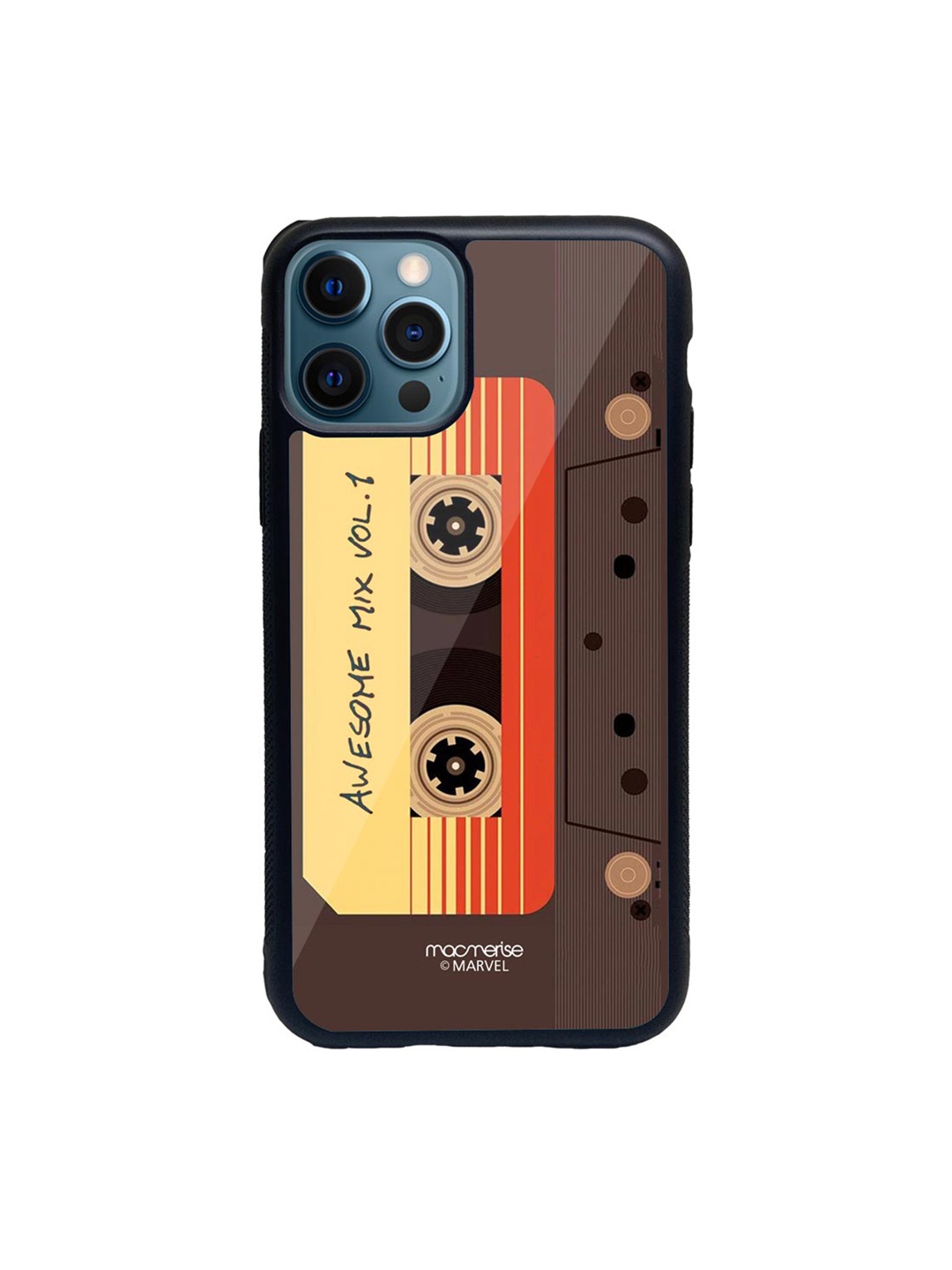 

macmerise Brown & Red Awesome Mix Tape Glass iPhone 12 Pro Phone Case