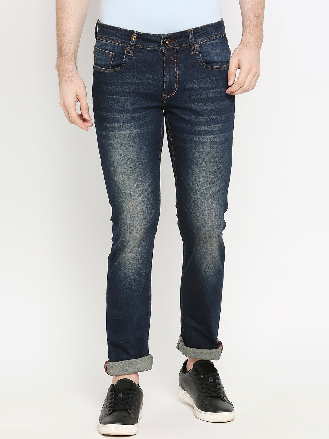 

Basics Men Navy Blue Super Skinny Fit Jeans