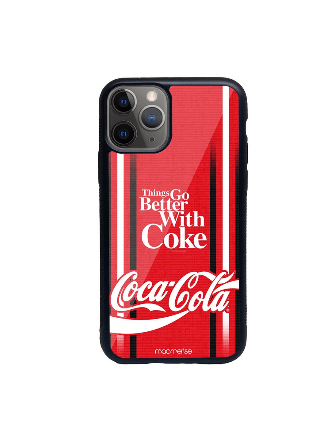 

macmerise Red & White Better With Coke Printed iPhone 11 Pro Max Back Case