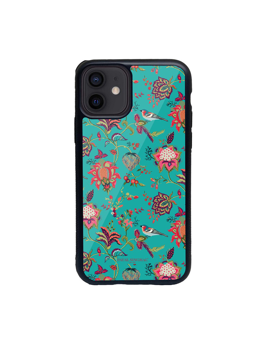 

macmerise Green & Pink Payal Singhal Chidiya Glass iPhone 12 Mini Phone Case