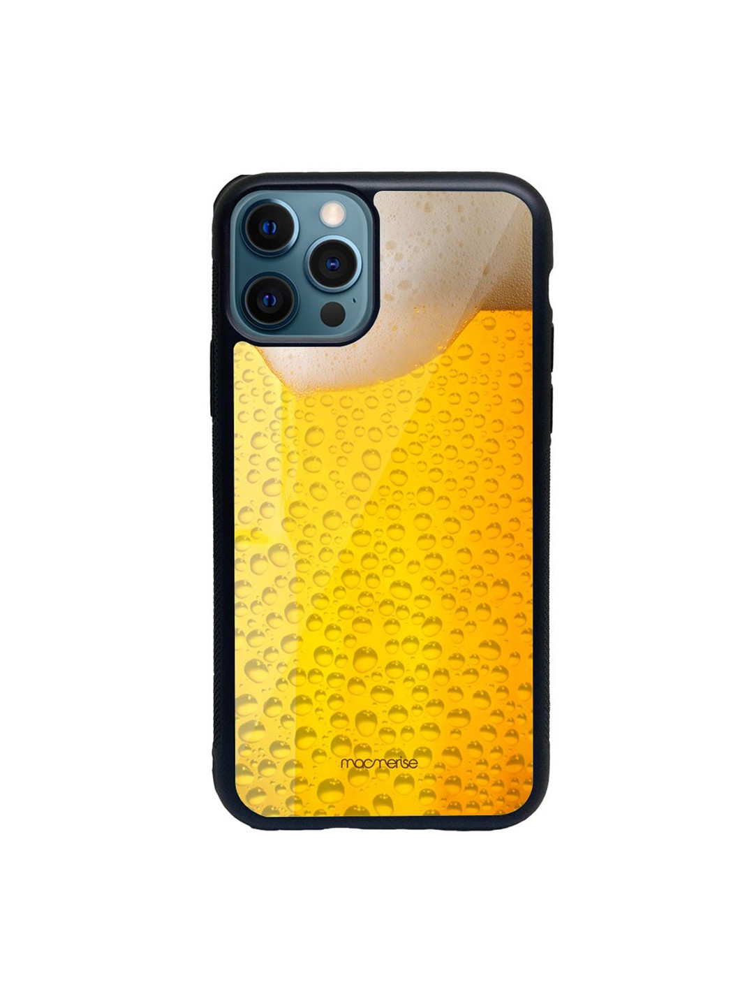 

macmerise Yellow & Brown Chug It Glass iPhone 12 Pro Phone Case