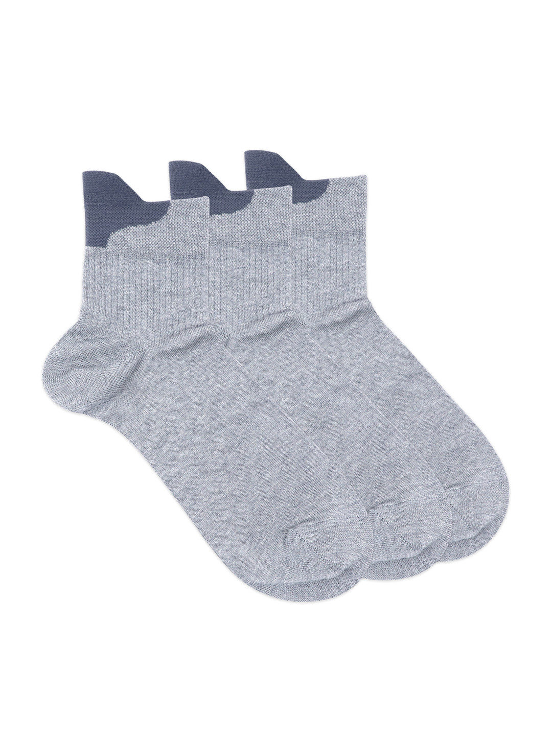 

Balenzia Men Pack of 3 Grey Solid Above Ankle-Length Socks